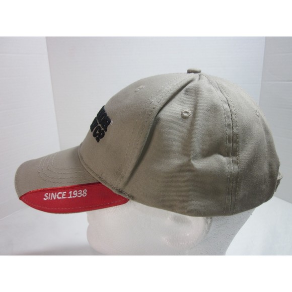 Tractor Supply Since 1938 Baseball Cap Tan Red Farm Strap Buckle Back NWOT - Picture 2 of 6